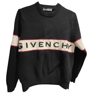 Givenchy Wool Logo Intarsia Knit Sweater